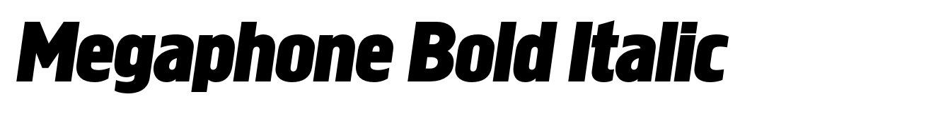Megaphone Bold Italic
